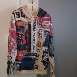 Men's Multicolor Graphic Hoodie Nascar Daytona 500 .
